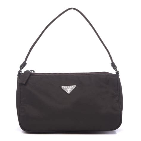 prada pochette baguette tessuto sport nylon brown|PRADA Tessuto Sport Nylon Pochette Moro .